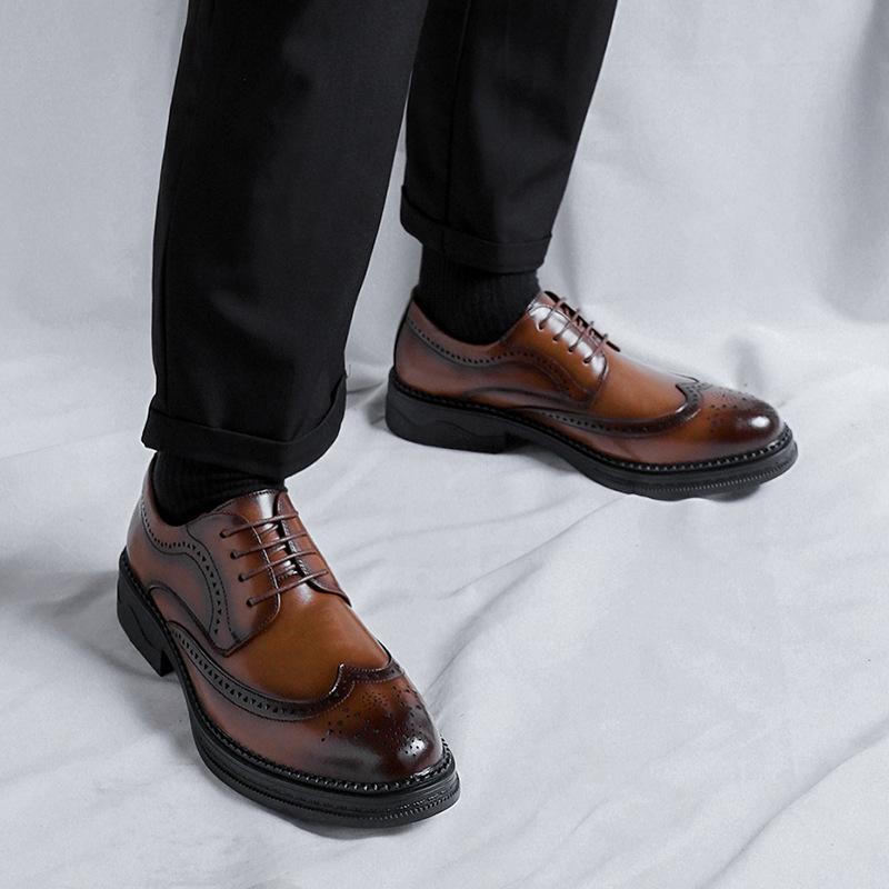 Кожаные мужские туфли британская корейская версия жениха свадебный костюм деловое платье повседневные мужские кожаные туфли 36101-R