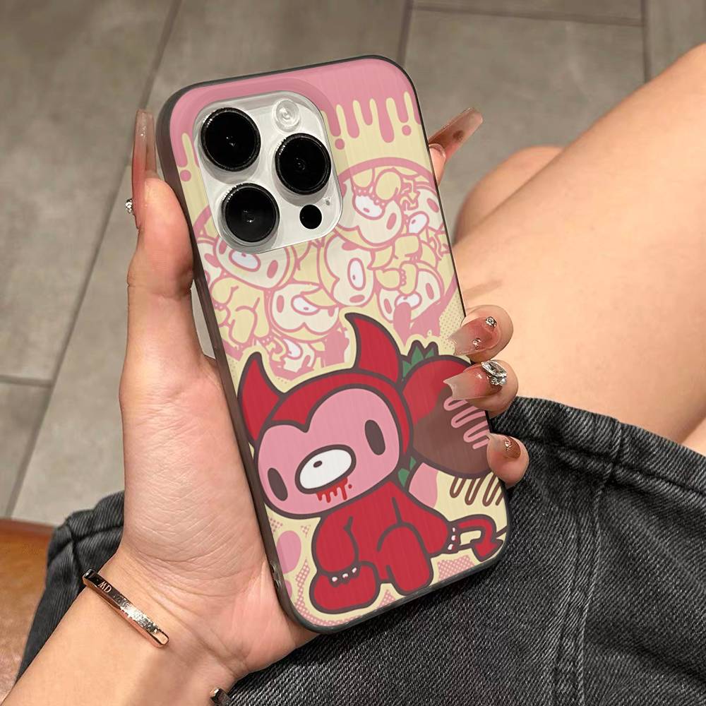 Популярный Кавайный Чехол для Телефона G-gloomyS Bears с Гофрированной Полосой Для IPhone 17 16 15 14 13 12 11 Pro Max Plus Pro Ударопрочный Чехол