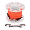 Finger Spool Plastic Spool Reel with Double End Bolt Snap Orange Line 15M for Wreck Scuba Diving