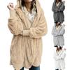 Winter Women Hooded Coat Long Sleeve Fur Jacket Faux
