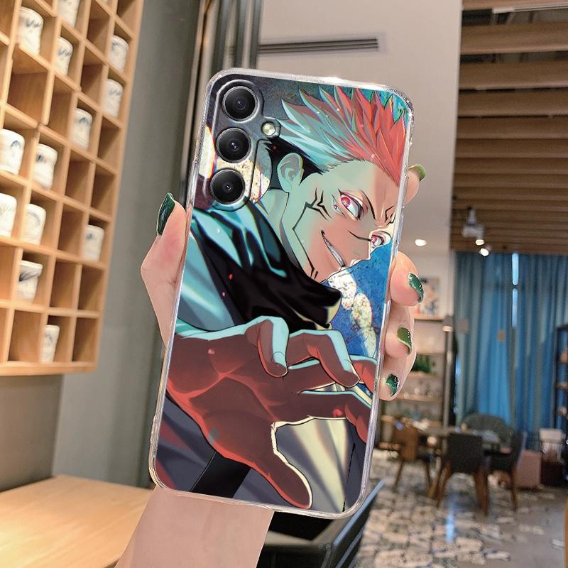 Мягкий прозрачный силиконовый чехол с рисунком аниме для Samsung A55 M35 S24 Xiaomi Redmi Note 13 Poco C65 iPhone Camera Противоударный защитный чехол