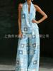 Bohemian suit supports a two-piece set of direct-supply tops and wide-leg pants.
