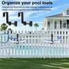 Yousheng 2 шт. крючок для ограждения бассейна, покрытый металлическим крючком на ограждении бассейна, органайзер для инструментов для бассейна, вешалка для аксессуаров для чистки бассейна, щетка для стойки бассейна, сетка для пылесоса