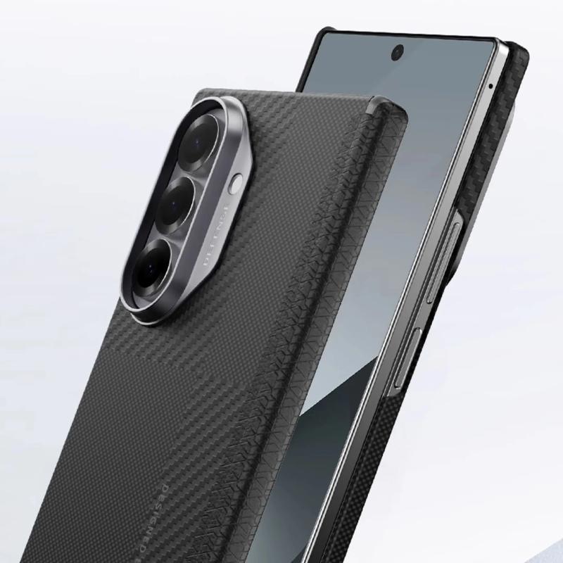 Защитный чехол DEFENSE из Кевлара для Samsung Z Fold 7 Чехол-задняя крышка из Углеродного волокна с поддержкой беспроводной зарядки для SAMSUNG Z FOLD 7
