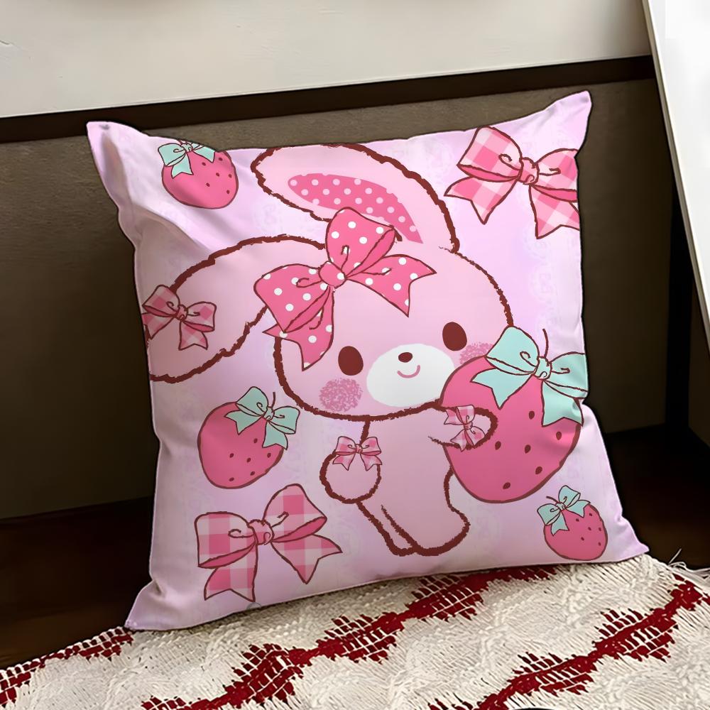 cartoon BBONBONRIBBON Cushion Cover Reversible Soft Durable Pillow Cover Home Car MultiScene Use for Daily Comfort