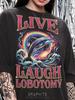 Live Laugh Lobotomy Comfort Colors® Tshirt, Vintage Dolphin Space Tees, Funny Ironic Meme Retro Graphic Y2K Streetwear Gift,