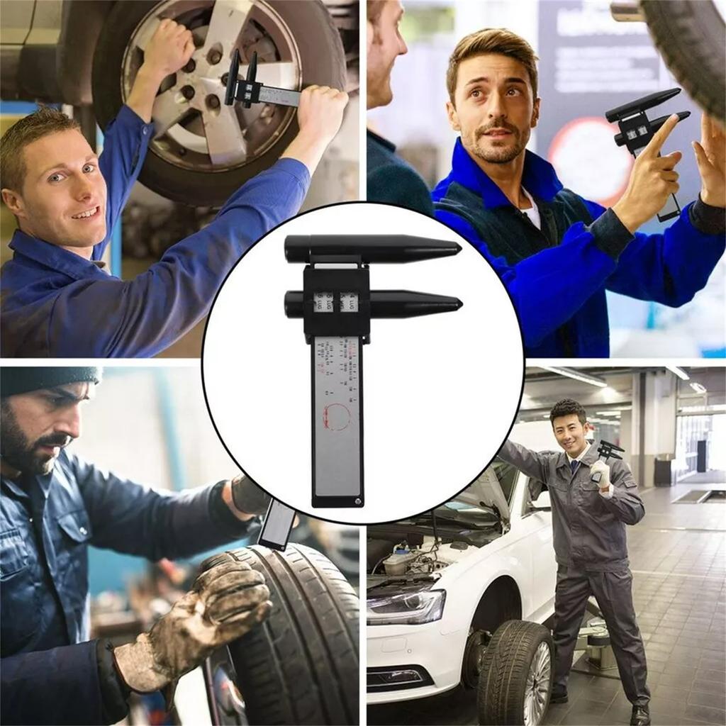 PCD Gauge, Rim Bolt Pattern Measuring Tool, 4 5 6 8 Holes Lug Bolt Pattern Gauge, Tire Repair Tools, Sliding Measuring Gauge, PCD Ruler