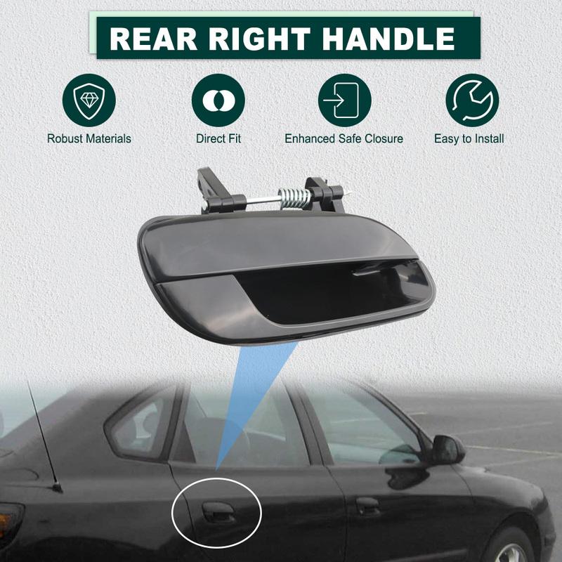 Наружная ручка двери автомобиля для Hyundai Elantra 2001-2006 Передняя Задняя Левая Правая 82650-2D000 82660-2D000 Левый руль