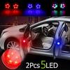 2 шт./компл. 5 светодиодов, сигнальная лампа открытой двери автомобиля, магнитный индикатор безопасности, вспышка для предотвращения столкновений
