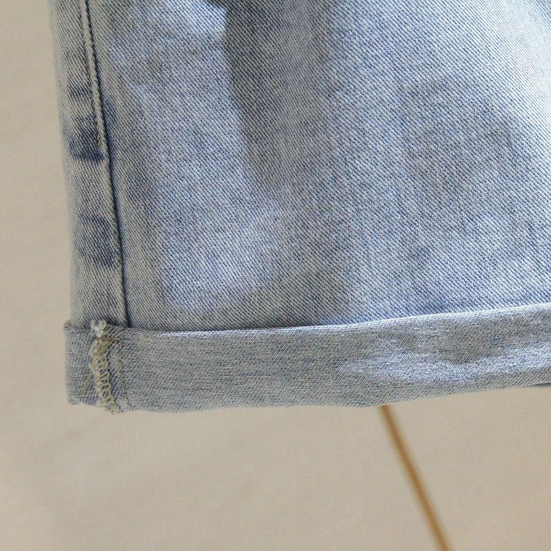 Высокая талия джинсовые шорты женские свободные Bracteel Roll Edge Slim Wide Leg A Line