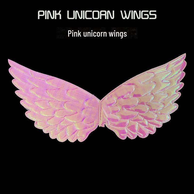 «Костюм принцессы-единорога на Хэллоуин с головным убором, крыльями и сетчатой юбкой для девочек»