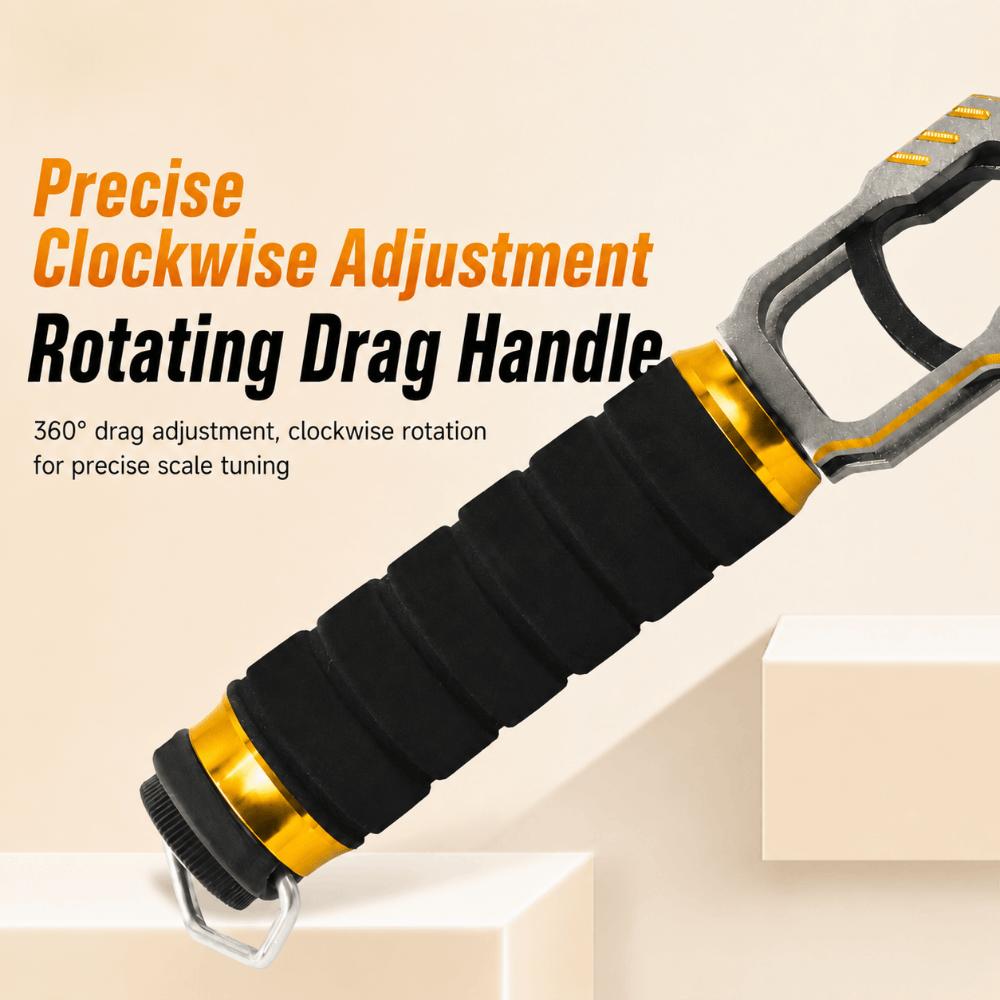 360° Swivel Non-Slip Handle Fishing Grabber with 40lb Scale Fish Holder Catch and Release