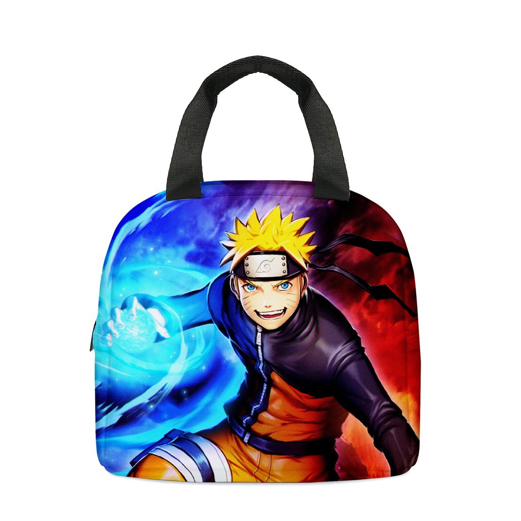Naruto Lunch Bag Large Capacity Ice Bag With Rice Insulation Bag Outdoor Picnic Bag Elementary School Lunch Box Bag
