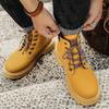 Martin Boots Men's Autumn and Winter High-top Couple's Big Yellow Boots Desert Tooling Retro Short Boots Locomotive Boots