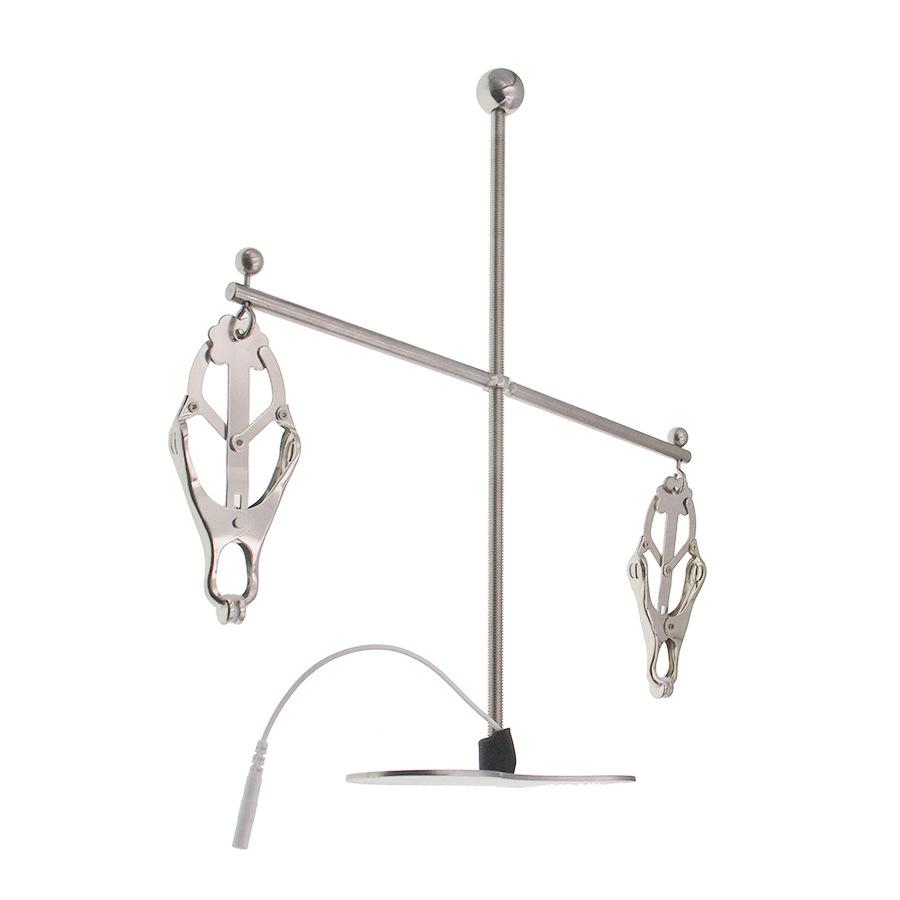 Электрошок Импульсный Массаж Обучение для Мужчин и Женщин Страстный Костюм Биполярная Анальная Пробка Зажим Для Сосков Подвешивание Инь Стимуляция Для Женского Оргазма