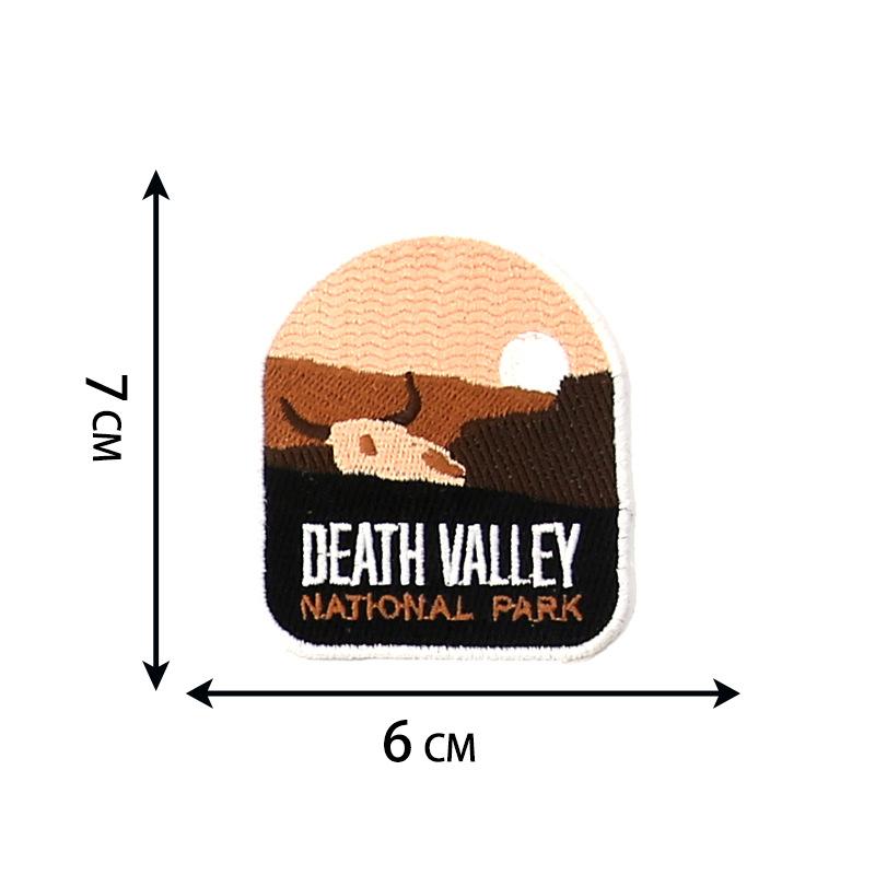Outdoor Outings Cloth Stickers Nature Landscape Adventure Camping Velcro Clothing Luggage Fashion Embroidery Stickers