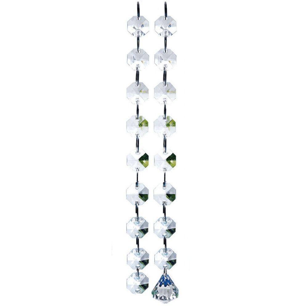 10 шт. 100 см Прозрачная бусинная штора Сияющая прозрачная акриловая цепь для люстры Декорация Подвесные аксессуары для люстры