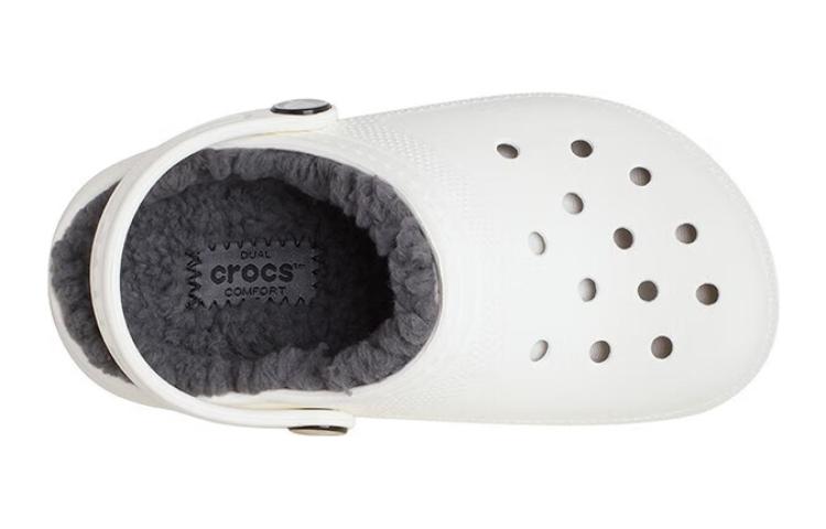 Детские Crocs Термо-сабо для детей Бело-серые 207009-10M
