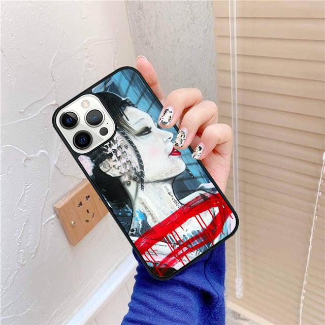 Японский чехол для телефона с гейшей Для Для iPhone 17 Air 16 15 11 12 13 14 Pro Max Plus coque