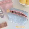 1pc Pink/White/Blue Pillow Design Cosmetic Bag Pencil Case Pen Pouch Large-capacity Student Storage Pencil Case