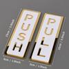 2Pcs 3D Sliding Door Logo Acrylic Restaurant Pull Stickers Push Pull Door Sign  Home Decoration