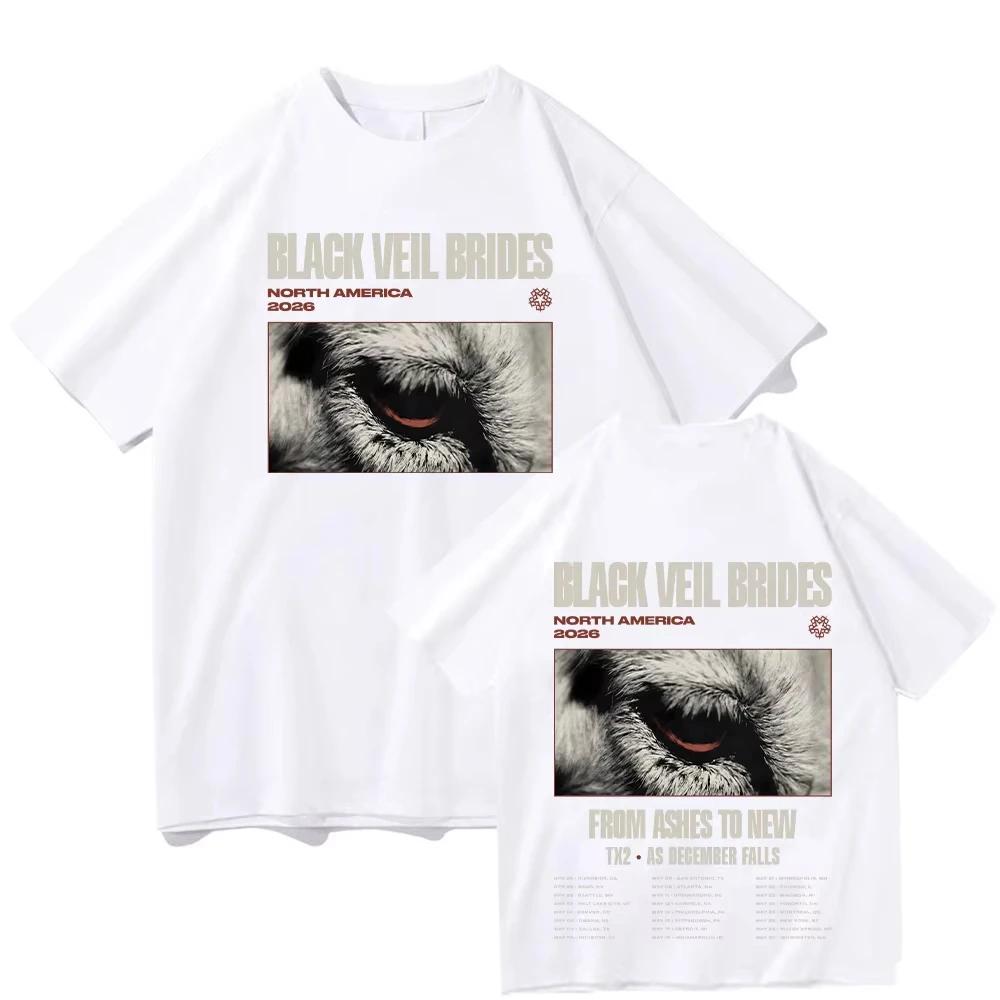 Black Veil Brides NORTH AMERICA 2026 T Shirts Cotton Women Unisex Vintage Short Sleeve Summer Tee Tops Rock Band Clothes