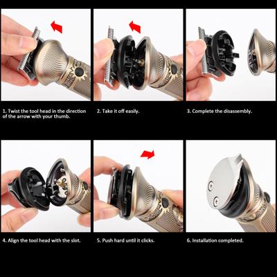 6-в-1 мужской набор машинок для стрижки волос, бритва для бороды, электрический триммер для волос на теле, триммер для носа, набор для стрижки