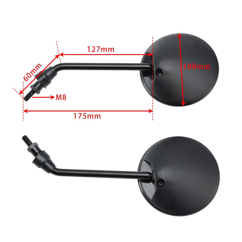 2PCS Long Bicycle Rearview Handlebar Mirrors For Mountain Road Bike Motorcycle Adjustable Rearview Mirror M8 Screws