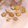 DIY Jewelry Making Necklace Pendant Practical Stainless Steel Gold Tone Pendant Charms For Handmade Accessories