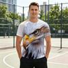 Vivid Bald Eagle Head 3D All Over Print Men's Crew Neck T-Shirt