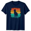 Vintage Sunset Dog Silhouette Retro TShirt Dog Lover Dogs Birthday