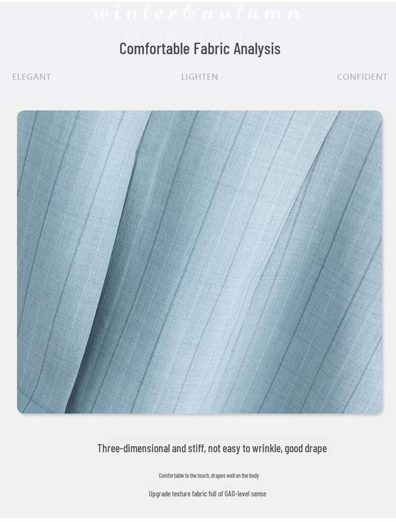 Spring/Summer 2024 Women's Petite Mid-Sleeve Striped Suit Set