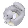 Infant Support Seat Soft Plush PP Cotton Cute Cartoon Animal Baby Sit Up Chair for Home Dark Gray Elephant