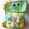 Dinosaur Duck Cartoon Animal Baby Bath Toys Organizer Net Bag Suction Cup Bathroom Baby Shower Tidy Storage Drain Water Dry
