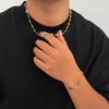 Hip-Hop Niche Colorful Pentagram Crystal Necklace for Men High-End Niche Collarbone Chain Men's Jewelry