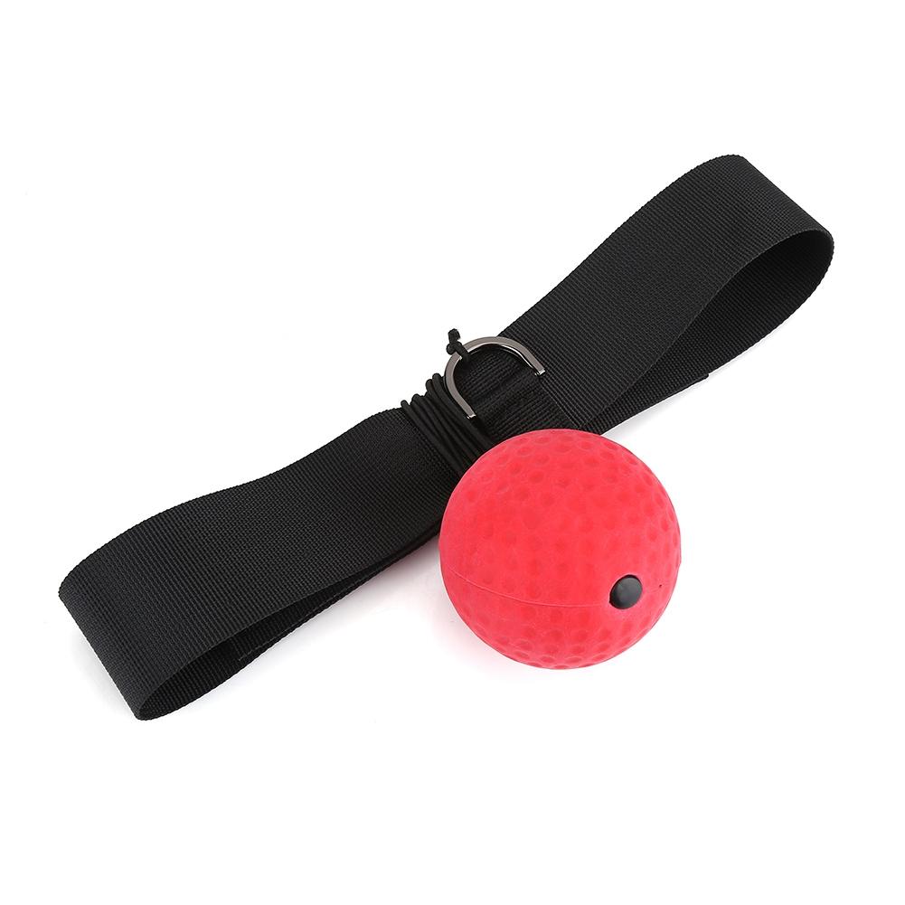 Боксерское оборудование Fight Punch Reflex Ball с повязкой на голову для тренировок по боксу, снятия стресса, красный