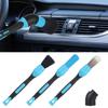 Щетка для детализации салона автомобиля, щетки для чистки воздуховыпускных отверстий кондиционера, щетка для чистки колесных дисков, угловые подметальные инструменты, 3 шт., инструмент для чистки автомобиля