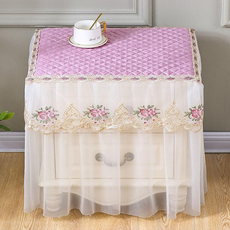 Утолщенный чехол для прикроватной тумбочки, кружевная ткань, пылезащитный чехол от пола до потолка, чехол для прикроватной тумбочки для спальни, многоцелевой универсальный чехол, полотенце