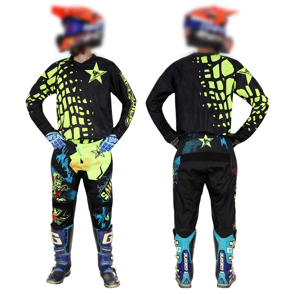 Комплекты трикотажа и брюк для мотокросса, гоночный костюм, комплект гонщика, комплект внедорожного MX Enduro MOTO, мужские комплекты, женские комплекты для горных мотоциклов для скоростного спуска