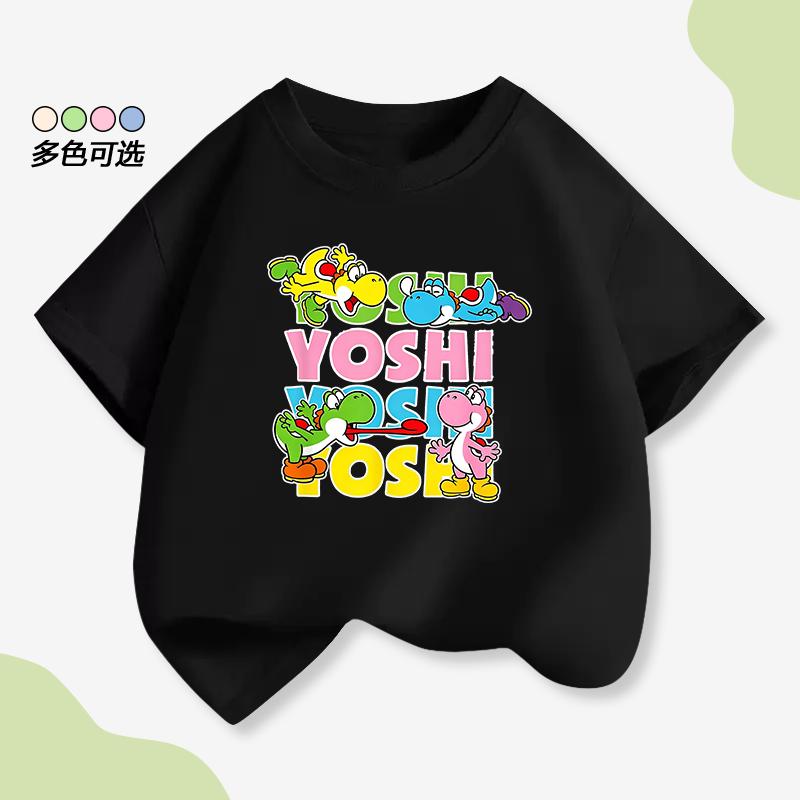 Short-sleeved T-shirt for Boys, Summer Game Clothes, Small to Large Size Boys' T-shirts and Shorts Set
