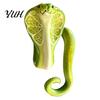 Snake Shaped Planter Decorations Lime Green Pot Hanger, Resin Figurine Plant Decor, Creative Vivid Hanging Decor Ornament for Flower Edge, Indoor