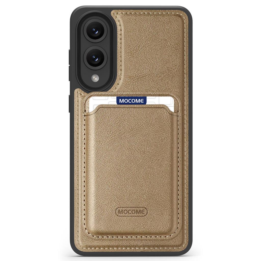 For Samsung Galaxy S25 Edge Magnetic Case with Detachable Card Holder TPU+PU Leather Phone Back Cover