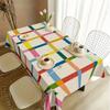 1pc Soft, Fashionable and Beautiful Colorful Checkered Tablecloth, Machine Washable and Easy to Clean, for the Dining Tablexzj