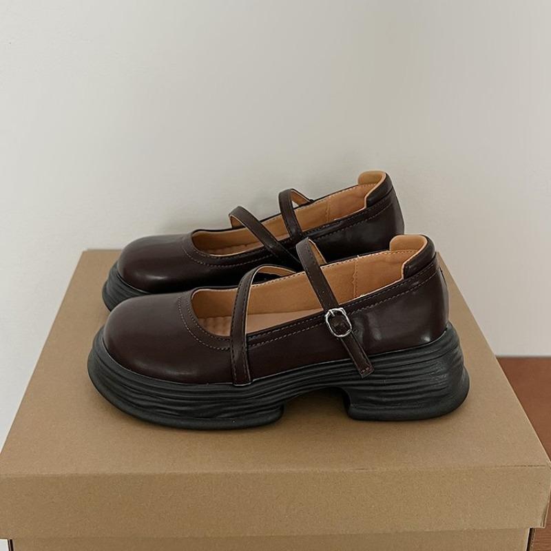 Новые туфли Мэри Джейн на толстой платформе для женщин, лакированная кожа, с двойной пряжкой, с ремешком на щиколотке, женские туфли в стиле Лолиты 2024 года, весна 2020 г.