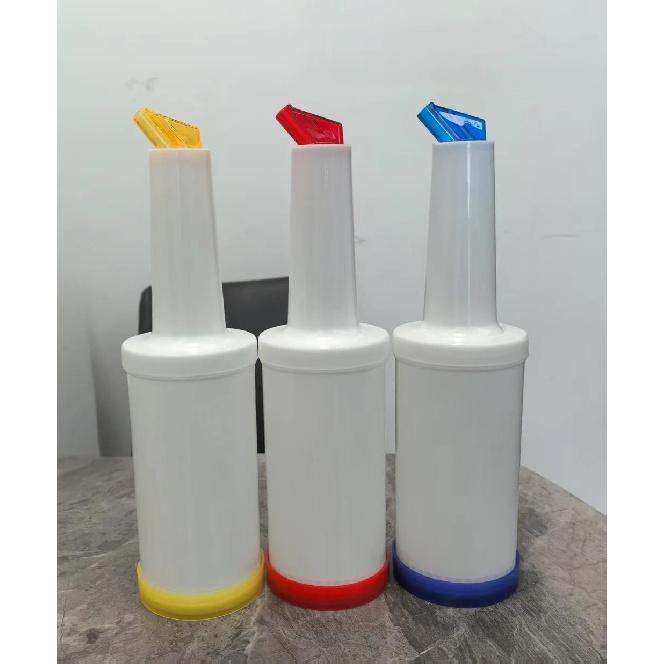 3/6 pcs Assorted Juice Pourers Fruit Juice Pour Bottles 34 oz Plastic Liquor Barware for Cocktail Bartending Store and Pour 7