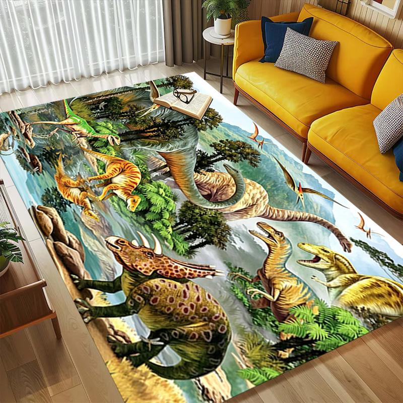 Dinosaur World Living Room Nonslip Area Rug Soft Carpet For Bedroom Game Playroom Sofa Office Home Decor Doormat Christmas Gift C926104