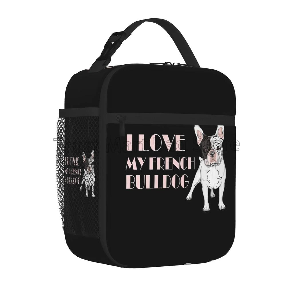 Французский бульдог щенок мордашка изолированный ланч-бокс для работы школы пикника многоразовый портативный термохолодильник ланч-бокс для женщин и детей