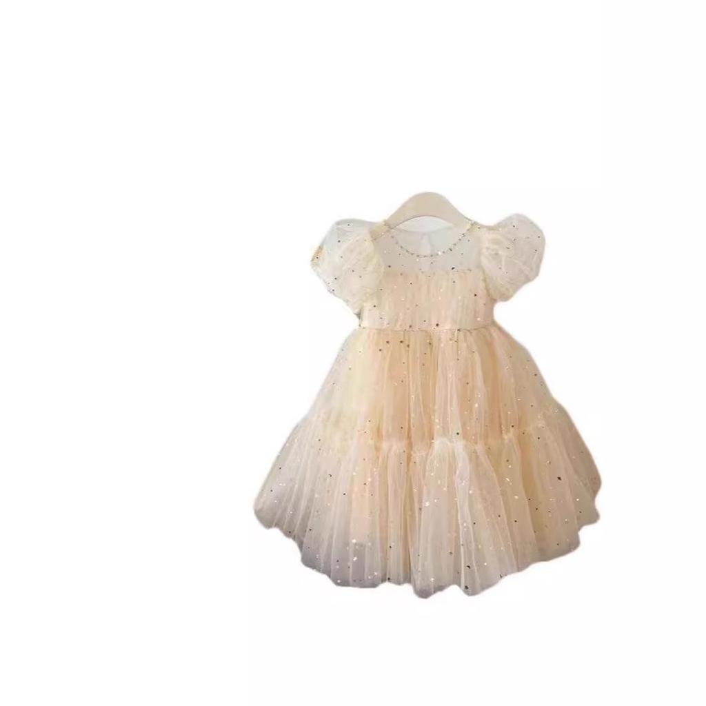 Весенне-летнее платье принцессы из сетки-паф для девочек 2024