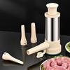 Sausage Stuffer,Stainless Steel Manual Homemade Sausage Maker, Hot Dog Stuffer W/4 Stuffing Tubes, Used To Make Sausages of Different Sizes Suitable