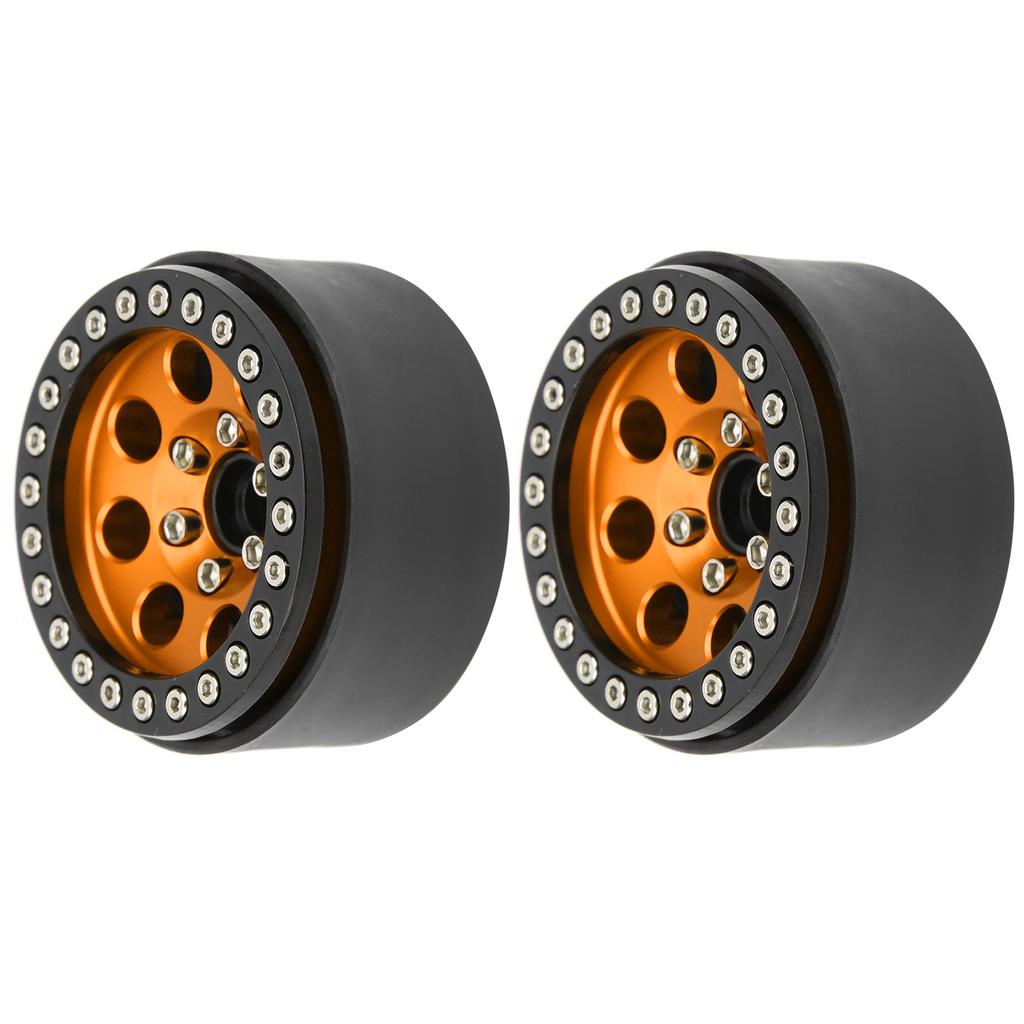 2 шт. 1,9 дюйма RC Автомобиль Бесклеевой Сплав Алюминия Ступица Колеса 8 Круглых Отверстий Аксессуар(черное золото )